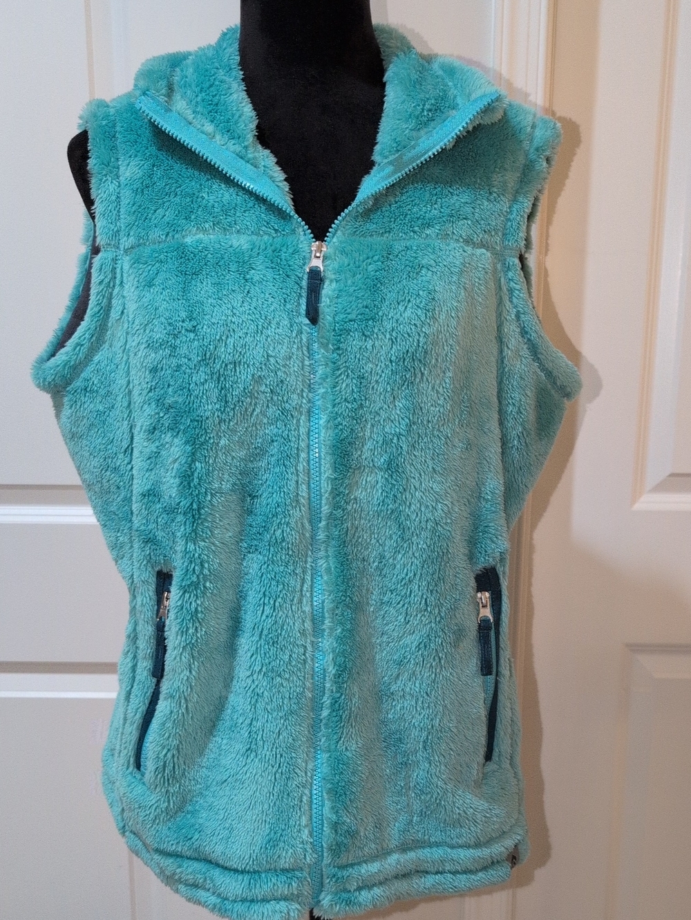 Free Country Teal Plush Zip Vest